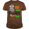 Image of Halloween ghost shirt kids boys all the ghouls love me son shirt