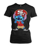 Image of San Francisco 49ers Cute Stitch Collection T-shirt 2018