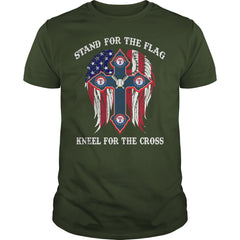 TEXAS RANGERS FANS STAND FOR THE FLAG KNEEL FOR THE CROSS
