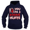 Image of Halloween I like you like a zombie heart Tshirts