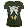 Image of Maternity Shirt Skeleton Baby Beer and Pizza T-shirt