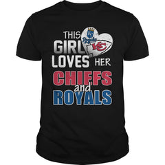 Girl Loves Chiefs  Royals T Shirt