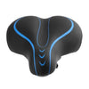 Image of Soft Mountain Bike Saddle Black Thicken Wide Leather Bicycle Seat