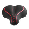 Image of Soft Mountain Bike Saddle Black Thicken Wide Leather Bicycle Seat