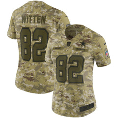 Women's Dallas Cowboys Jason Witten Camo Jersey 2018 - 2019
