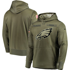 Men's Philadelphia Eagles Olive Pullover Hoodie 2018 - 2019
