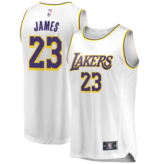 LeBron James Los Angeles Lakers White Swingman Jersey 2018 - 2019