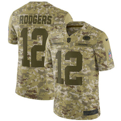 Green Bay Packers Aaron Rodgers Camo Jersey 2018 - 2019