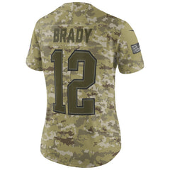 Women's New England Patriots Tom Brady Camo Jersey 2018 - 2019