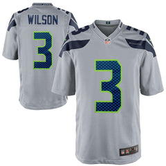 Seattle Seahawks Russell Wilson Gray Jersey 2018 - 2019