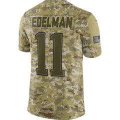 New England Patriots Julian Edelman Camo Jersey 2018 - 2019