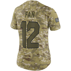 Women's Seattle Seahawks Fan 12s Camo Jersey 2018 - 2019