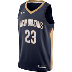 Anthony Davis New Orleans Navy Swingman Jersey 2018 - 2019