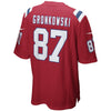 Image of New England Patriots Rob Gronkowski Red Jersey 2018 - 2019