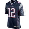 Image of TOM BRADY NEW ENGLAND PATRIOTS 2018 - 2019 NAVY BLUE JERSEY