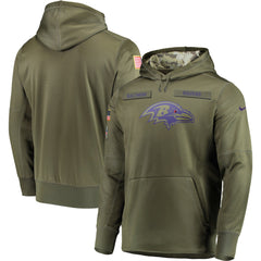 Men's Baltimore Ravens Falcons Olive Pullover Hoodie 2018 - 2019