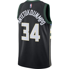 Giannis Antetokounmpo Milwaukee Bucks Black Swingman Jersey 2018 - 2019