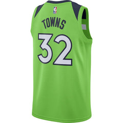 Karl-Anthony Towns Minnesota Timberwolves Green Swingman Jersey 2018 - 2019