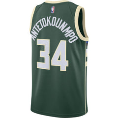 Giannis Antetokounmpo Milwaukee Bucks Green Swingman Jersey 2018 - 2019