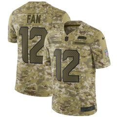Seattle Seahawks Fan 12s Camo Jersey 2018 - 2019