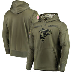 Men's Atlanta Falcons Olive Pullover Hoodie 2018 - 2019