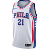 Image of Joel Embiid Philadelphia 76ers White Swingman Jersey 2018 - 2019