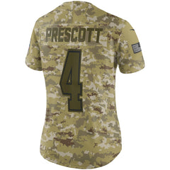 Women's Dallas Cowboys Dak Prescott Camo Jersey 2018 - 2019