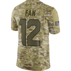 Seattle Seahawks Fan 12s Camo Jersey 2018 - 2019