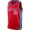 Image of Joel Embiid Philadelphia 76ers Red Swingman Jersey 2018 - 2019