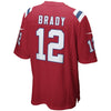 Image of TOM BRADY NEW ENGLAND PATRIOTS 2018 - 2019 RED JERSEY