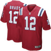 Image of TOM BRADY NEW ENGLAND PATRIOTS 2018 - 2019 RED JERSEY