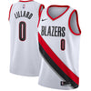 Image of Damian Lillard Portland Trail Blazers White Swingman Jersey 2018 - 2019
