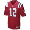 Image of TOM BRADY NEW ENGLAND PATRIOTS 2018 - 2019 RED JERSEY